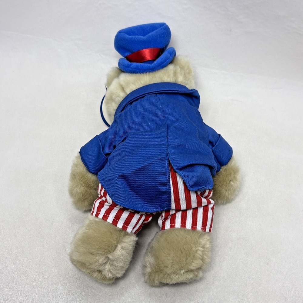 Starbucks Bearista Ltd Edition Uncle Sam Teddy Bear 2002 Stuffed Plush American - Picture 4 of 4
